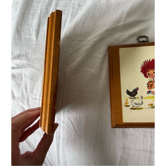 1977 Raggedy Ann & Andy Wooden Wall Plaques Bobbs-Merrill Set Americana Classic - Picture 11 of 13